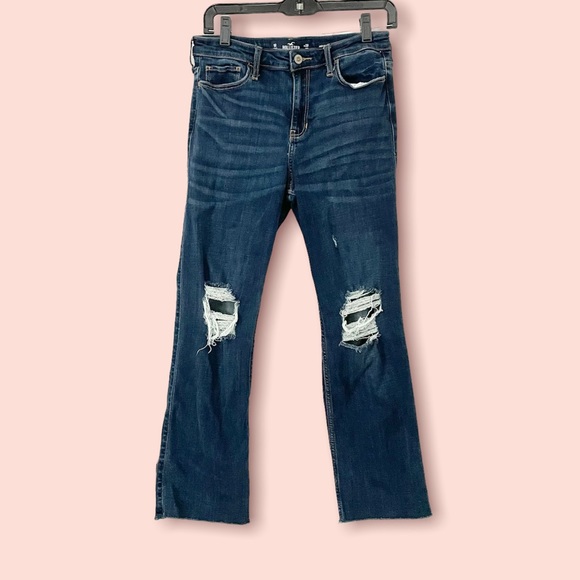 Hollister Denim - Hollister High Rise Slim Straight Ripped Jeans